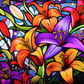 Vibrant Playful Lilies