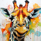 Sweet Watercolor Giraffe