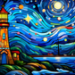 Fun Vibrant Evening And Lighthouse