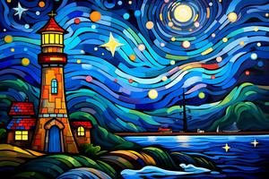 Fun Vibrant Evening And Lighthouse