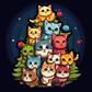 Cute Kitty Christmas Tree