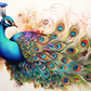 Pretty Peacock Watercolor  Diamond Painting Kits