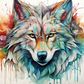 Wolf Watercolor Ignite