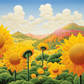 Fantasy Field Of Sunflowers