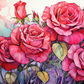 Watercolor Rosebush