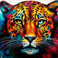 Fun Vibrant Jaguar  Diamond Painting Kits