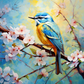 Perfect Little Bird And Cherry Blossoms