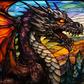 Ferocious Stained Glass Dragon