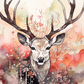 Watercolor Art Deer
