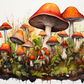 Watercolor Wild Mushrooms