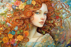 Graceful Wildflower Girl Diamond Painting Kits