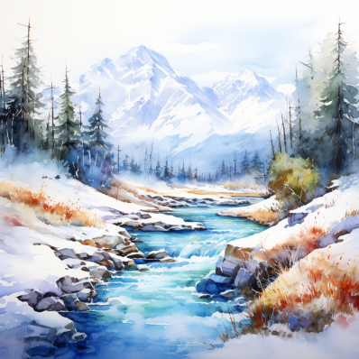 Icy Stream  Diamond Painting Kits