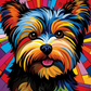 Colorful Fun Yorkie Art