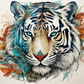 Gazing Watercolor Tiger  Diamond Painting Kits