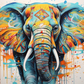 Colorful Elephant Watercolor