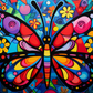 Bold Colorful Fun Butterfly  Diamond Painting Kits