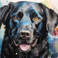 Watercolor Dark Sweet Labrador