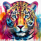Colorful Jaguar Watercolor