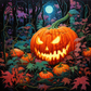 Full Moon And Jack O Lantern