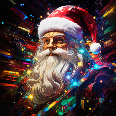 Abstract Santa Claus   Diamond Painting Kits