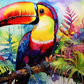 Watercolor Tropical Toucan