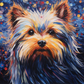 Artsy Fluffy Yorkie Art  Diamond Painting Kits