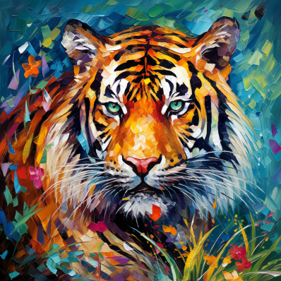 Artsy Fluffy Tiger