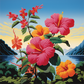 Wild Tropical Hibiscus