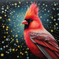 Fun Artsy Red Cardinal