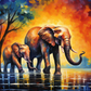 Elephants On A Walk