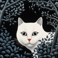 White Kitty Kitty Diamond Painting Kits