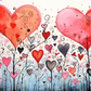 Field Of Watercolor Hearts  Diamond Painting Kits