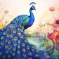 Sweet Gentle Peacock   Diamond Painting Kits