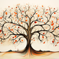Watercolor Tree In The Fall