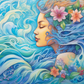 Graceful Ocean Girl And Her Flowers  Diamond Painting Kits
