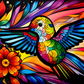 Bold And Colorful Hummingbird