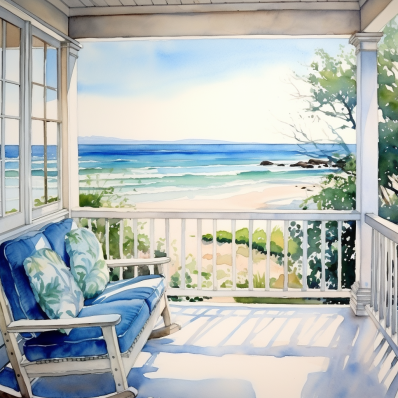 Seaside Relaxing Porch  Diamond Painting Kits