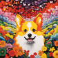 Bold Bright Corgi  Diamond Painting Kits