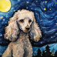 Watercolor Starry Night Poodle