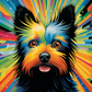 Bold Colorful Pup