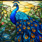 Peacock On Stained Glass  Diamond Painting Kits