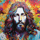 Concerned Colorful Jesus