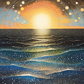 Golden Sun Above Calm Waves