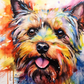 Yorkie Colorful Watercolor