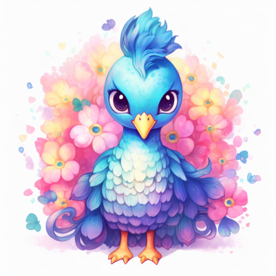 Serious Little Peacock Diamond Painting Kits