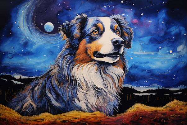 Starry Night Australian Shepherd