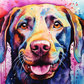 Watercolor Happy Labrador