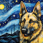 Starry Night German Shepard