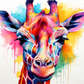 Close Up Watercolor Giraffe