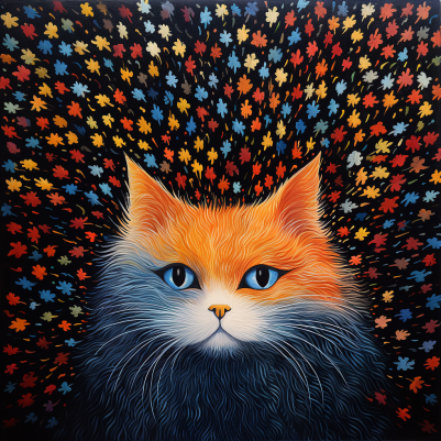 Flowers And Kitty Art